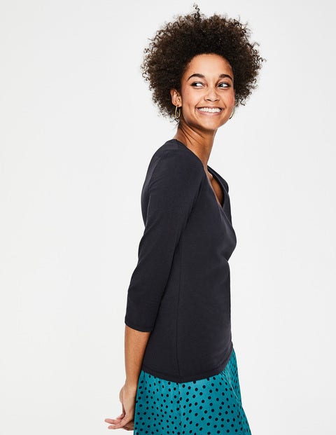 Double Layer Front Tee - Whale Grey Double Layer Front Tee - Whale Grey