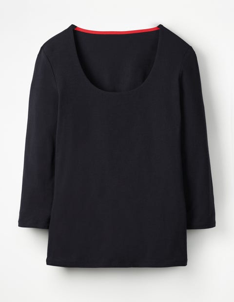 Double Layer Front Tee - Whale Grey Double Layer Front Tee - Whale Grey