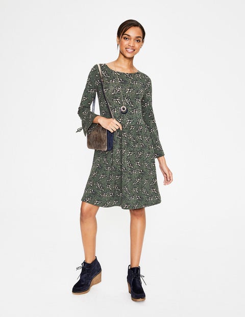 Robe Posie En Jersey - Motif feuilles d'automne pin Robe Posie En Jersey - Motif feuilles d'automne pin