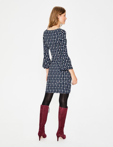 Miriam Jersey Tunic - Navy Flower Press Miriam Jersey Tunic - Navy Flower Press
