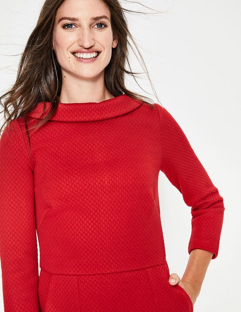 Estella Jacquard Dress - Poinsettia Estella Jacquard Dress - Poinsettia