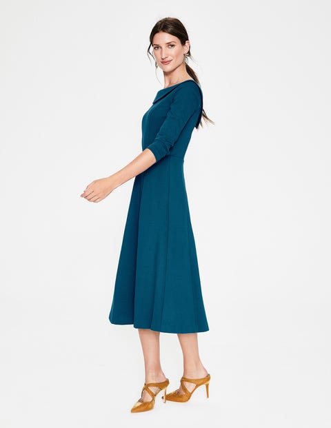 Maddie Ponte Midi Dress - Drummer Blue Maddie Ponte Midi Dress - Drummer Blue