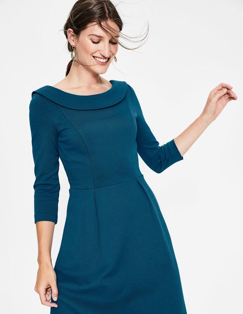 Maddie Ponte Midi Dress - Drummer Blue Maddie Ponte Midi Dress - Drummer Blue