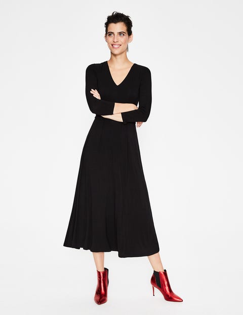 Coraline Jersey Midi Dress - Black Coraline Jersey Midi Dress - Black