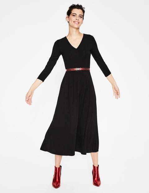Coraline Jersey Midi Dress - Black Coraline Jersey Midi Dress - Black