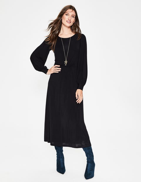 Zoe Jersey Midi Dress - Black Zoe Jersey Midi Dress - Black