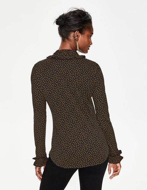 Alberta Jersey Shirt - Black Scattered Spot Alberta Jersey Shirt - Black Scattered Spot