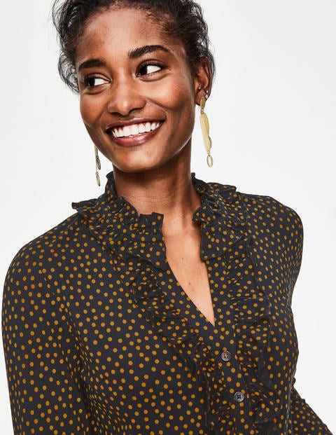 Alberta Jersey Shirt - Black Scattered Spot Alberta Jersey Shirt - Black Scattered Spot