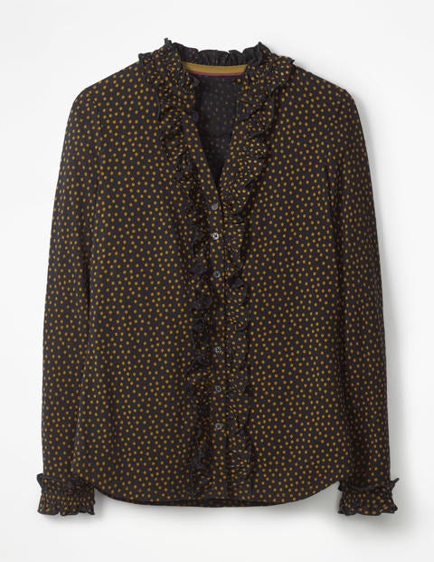 Alberta Jersey Shirt - Black Scattered Spot Alberta Jersey Shirt - Black Scattered Spot