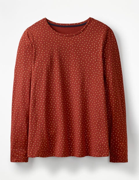 Sabrina Swing Top - Conker Glitter Spot Sabrina Swing Top - Conker Glitter Spot