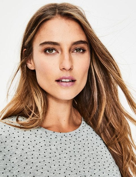 Sabrina Schwingendes Oberteil - Grau Meliert, Glitzertupfen Sabrina Schwingendes Oberteil - Grau Meliert, Glitzertupfen
