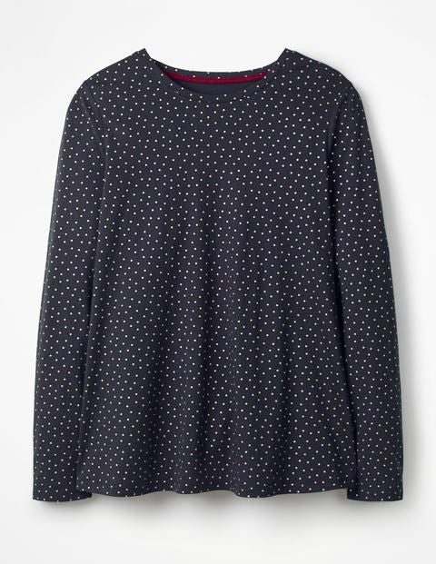 Sabrina Schwingendes Oberteil - Navy, Glitzertupfen Sabrina Schwingendes Oberteil - Navy, Glitzertupfen