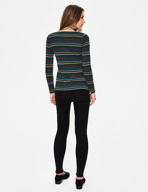 Long Sleeve Sparkle Breton - Green/Multi Sparkle Long Sleeve Sparkle Breton - Green/Multi Sparkle