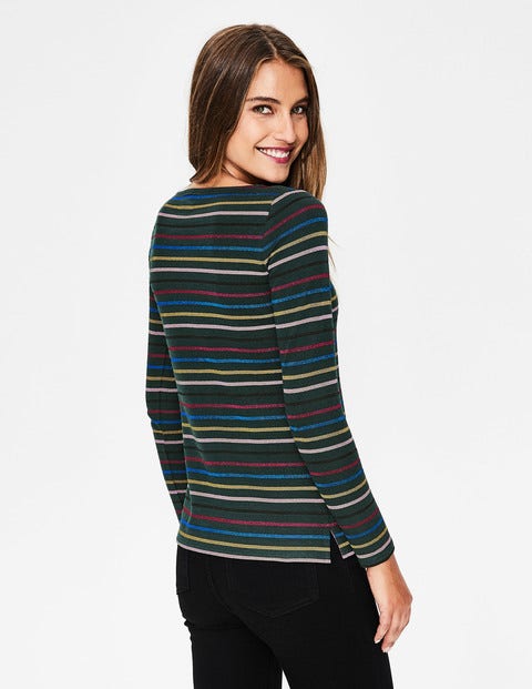 Long Sleeve Sparkle Breton - Green/Multi Sparkle Long Sleeve Sparkle Breton - Green/Multi Sparkle