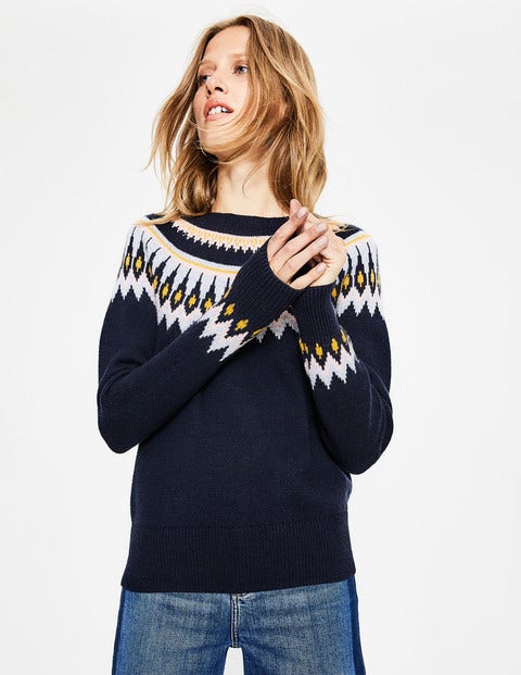 Agnes Fair Isle Sweater - Navy Agnes Fair Isle Sweater - Navy