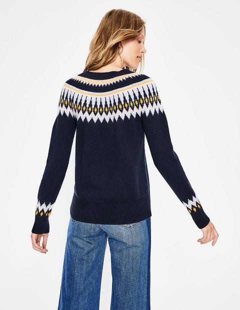 Agnes Fair Isle Sweater - Navy Agnes Fair Isle Sweater - Navy