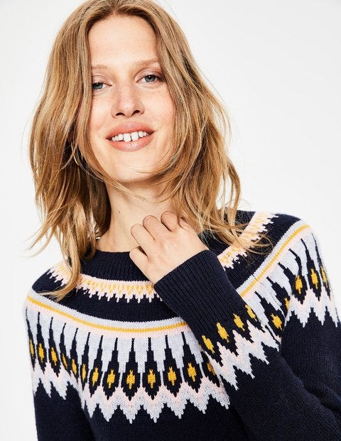 Agnes Fair Isle Sweater - Navy Agnes Fair Isle Sweater - Navy