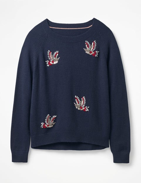 Nell Embellished Sweater - Navy Nell Embellished Sweater - Navy