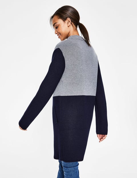 Carrie Coatigan - Navy/Grey Melange Carrie Coatigan - Navy/Grey Melange