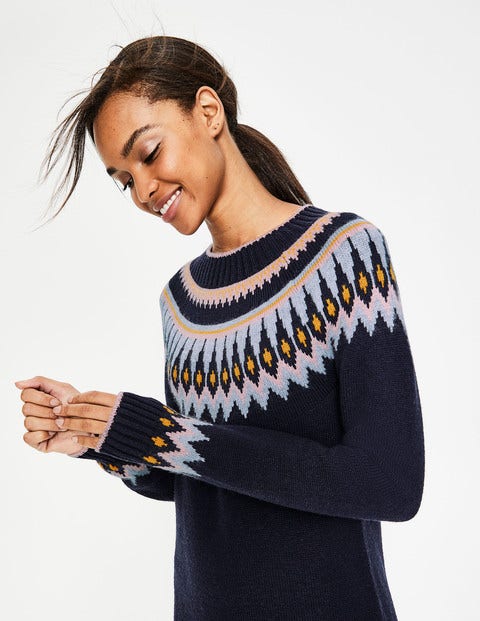 Agnes Fair Isle Dress - Navy Agnes Fair Isle Dress - Navy