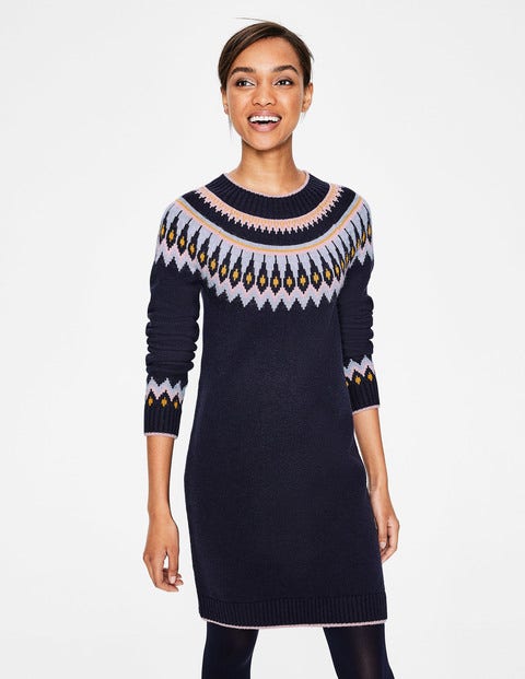 Agnes Fair Isle Dress - Navy Agnes Fair Isle Dress - Navy
