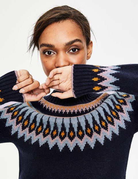 Agnes Fair Isle Dress - Navy Agnes Fair Isle Dress - Navy