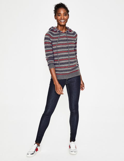 Bella Cashmere Hoodie - Rainbow Multi Stripe Bella Cashmere Hoodie - Rainbow Multi Stripe