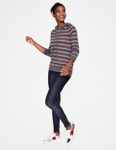Bella Cashmere Hoodie - Rainbow Multi Stripe Bella Cashmere Hoodie - Rainbow Multi Stripe