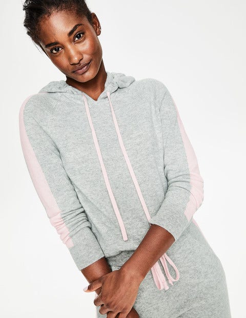Bella Cashmere Hoodie - Silver Melange Bella Cashmere Hoodie - Silver Melange