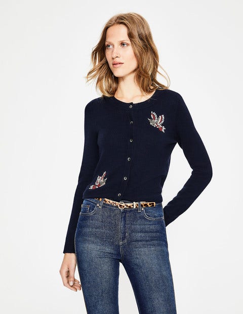 Nell Embellished Cardigan - Navy Nell Embellished Cardigan - Navy