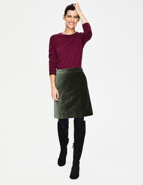 Mimi Velvet Skirt - Pine Tree Mimi Velvet Skirt - Pine Tree