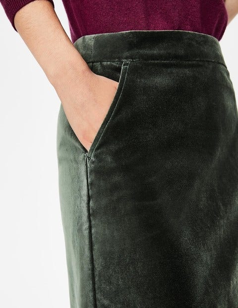 Mimi Velvet Skirt - Pine Tree Mimi Velvet Skirt - Pine Tree