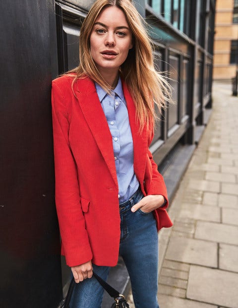 Oxshott Cord Blazer - Post Box Red Oxshott Cord Blazer - Post Box Red
