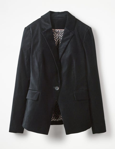 Velvet Longline Blazer - Black Velvet Longline Blazer - Black