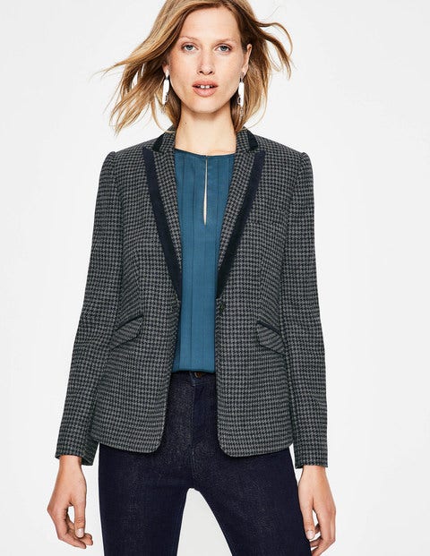 Elveden Blazer - Navy and Grey Houndstooth Elveden Blazer - Navy and Grey Houndstooth