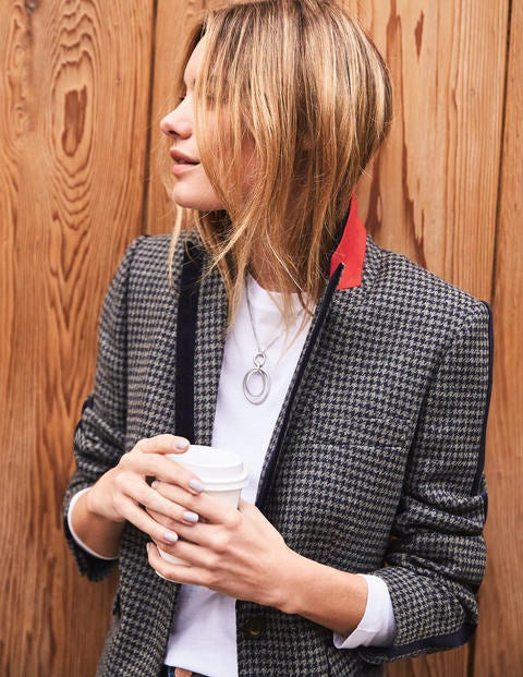 Elveden Blazer - Navy and Grey Houndstooth Elveden Blazer - Navy and Grey Houndstooth