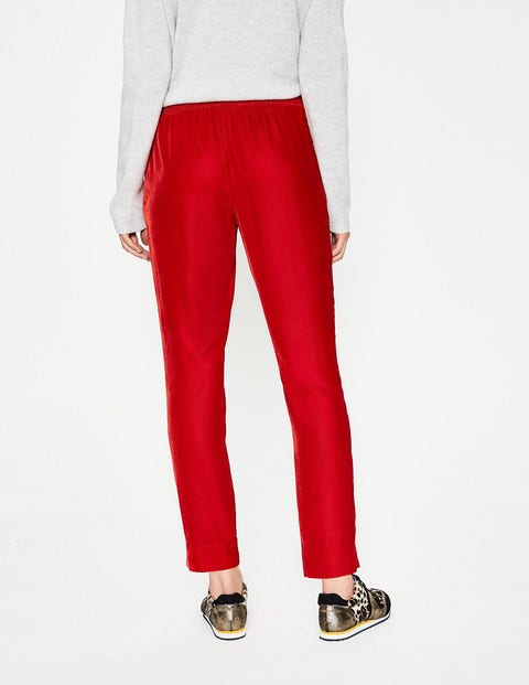 Bethan Velvet Joggers - Poinsettia Bethan Velvet Joggers - Poinsettia