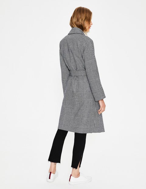 Lindfield Wrap Coat - Navy/Ivory Check Lindfield Wrap Coat - Navy/Ivory Check