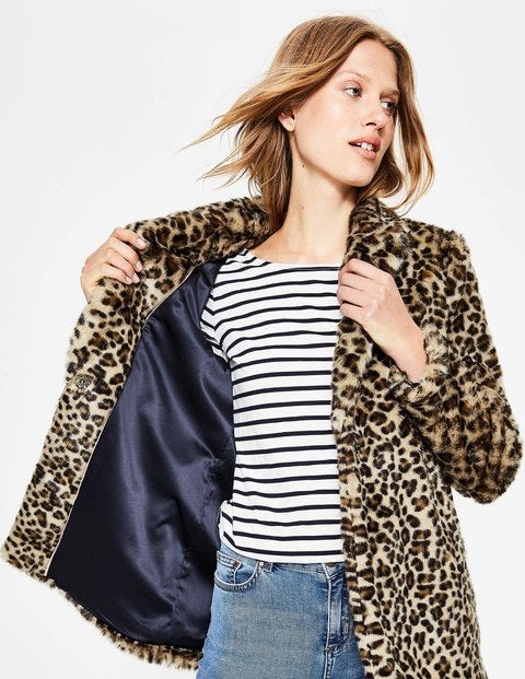 Boxgrove Faux Fur Coat - Leopard Faux Fur Boxgrove Faux Fur Coat - Leopard Faux Fur