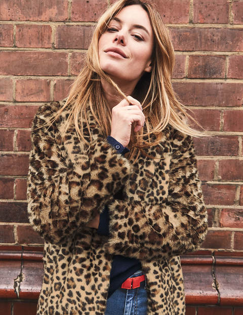 Boxgrove Faux Fur Coat - Leopard Faux Fur Boxgrove Faux Fur Coat - Leopard Faux Fur