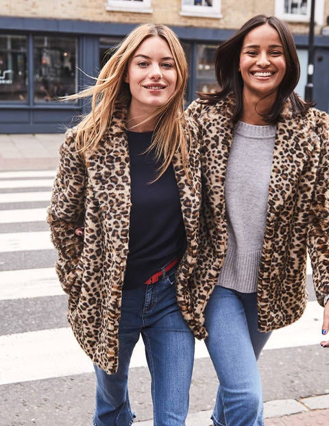 Boxgrove Faux Fur Coat - Leopard Faux Fur Boxgrove Faux Fur Coat - Leopard Faux Fur