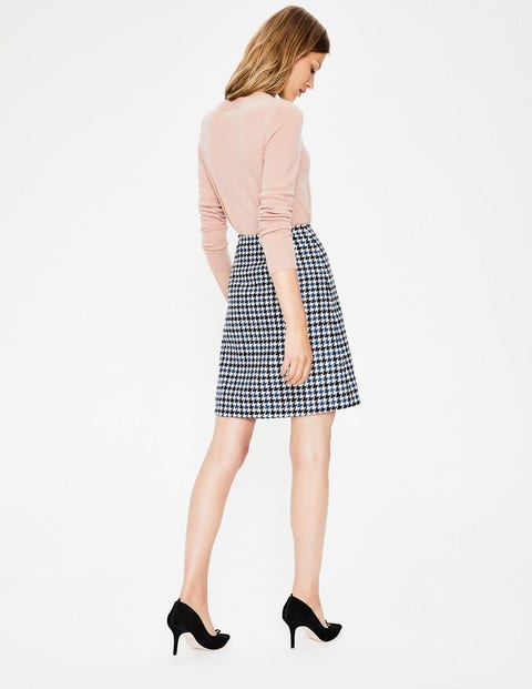 Faye Tweed Kilt - Navy and Cyan Houndstooth Faye Tweed Kilt - Navy and Cyan Houndstooth