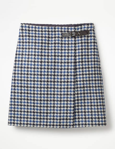 Faye Tweed Kilt - Navy and Cyan Houndstooth Faye Tweed Kilt - Navy and Cyan Houndstooth