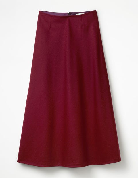 British Tweed Midi Skirt - Mulled Wine British Tweed Midi Skirt - Mulled Wine