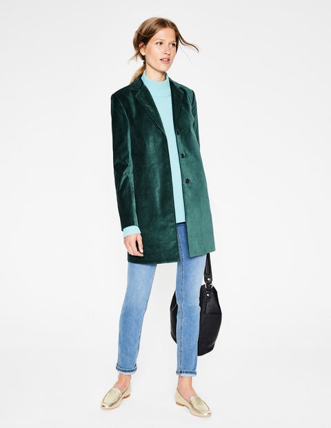 Blyford Velvet Coat - Seaweed Blyford Velvet Coat - Seaweed