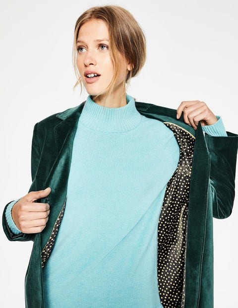 Blyford Velvet Coat - Seaweed Blyford Velvet Coat - Seaweed