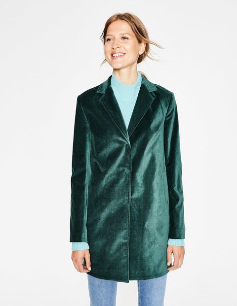Blyford Velvet Coat - Seaweed Blyford Velvet Coat - Seaweed