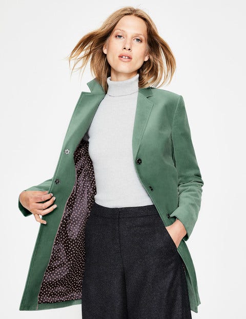 Blyford Velvet Coat - Aquamarine Blyford Velvet Coat - Aquamarine