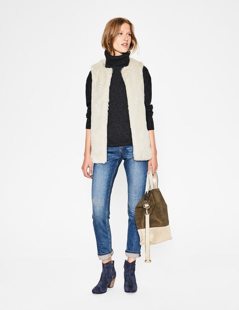Helston Faux Fur Gilet - Cream Helston Faux Fur Gilet - Cream