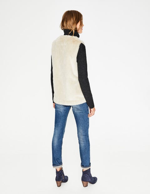 Helston Faux Fur Gilet - Cream Helston Faux Fur Gilet - Cream